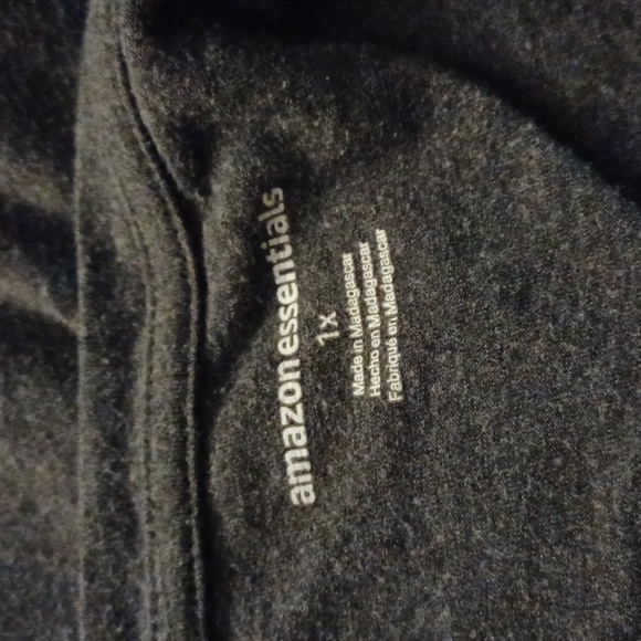 $4 Add-on Plain Gray V-Neck Tee - Size 1X (US16) - Picture 5 of 6